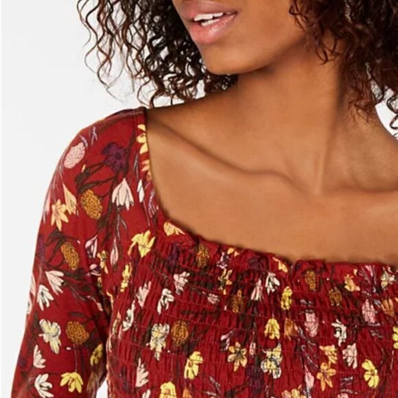 Love, Fire Juniors' Smocked Ruffle-trimmed Top - Picture 2 of 10